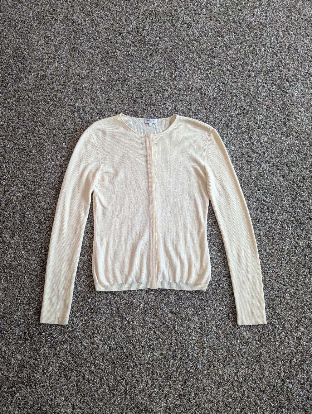 Vintage Akris Punto 100% Wool Zip Up Cardigan Sweater Size 4 Small